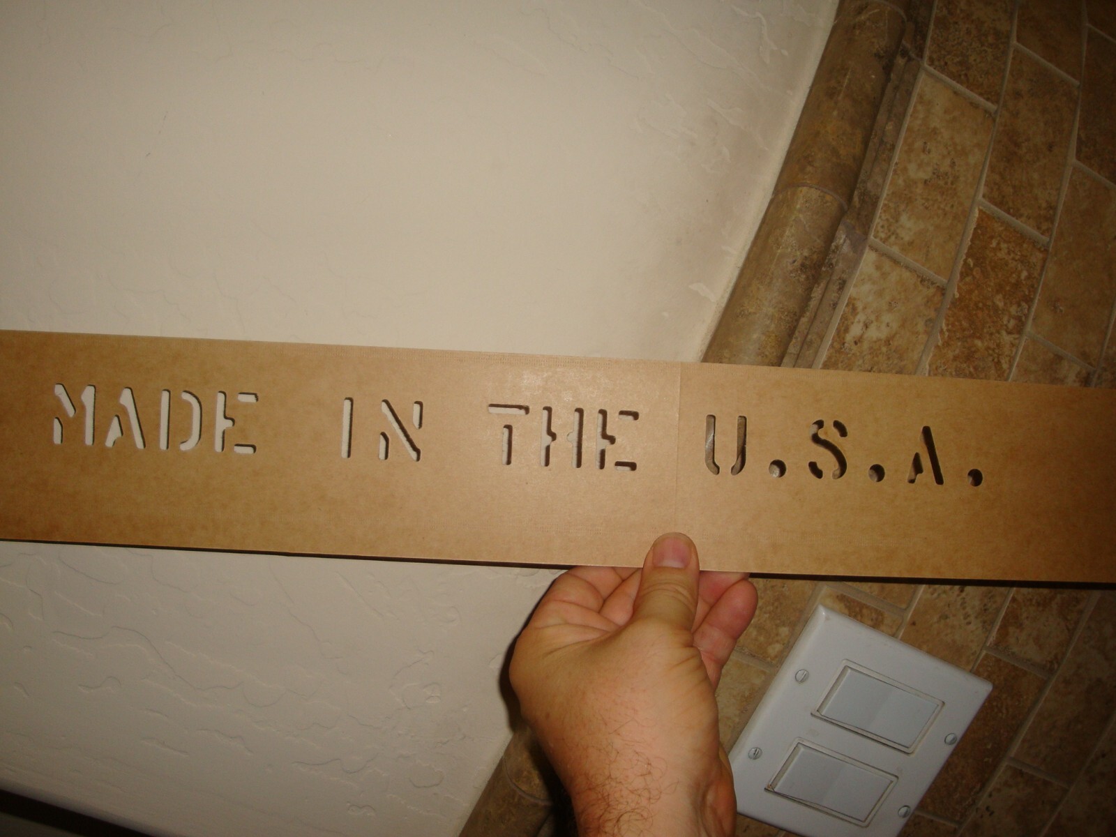 Original 1" letters MARSH US Military Oil board Stencil paper MADE IN THE U.S.A.