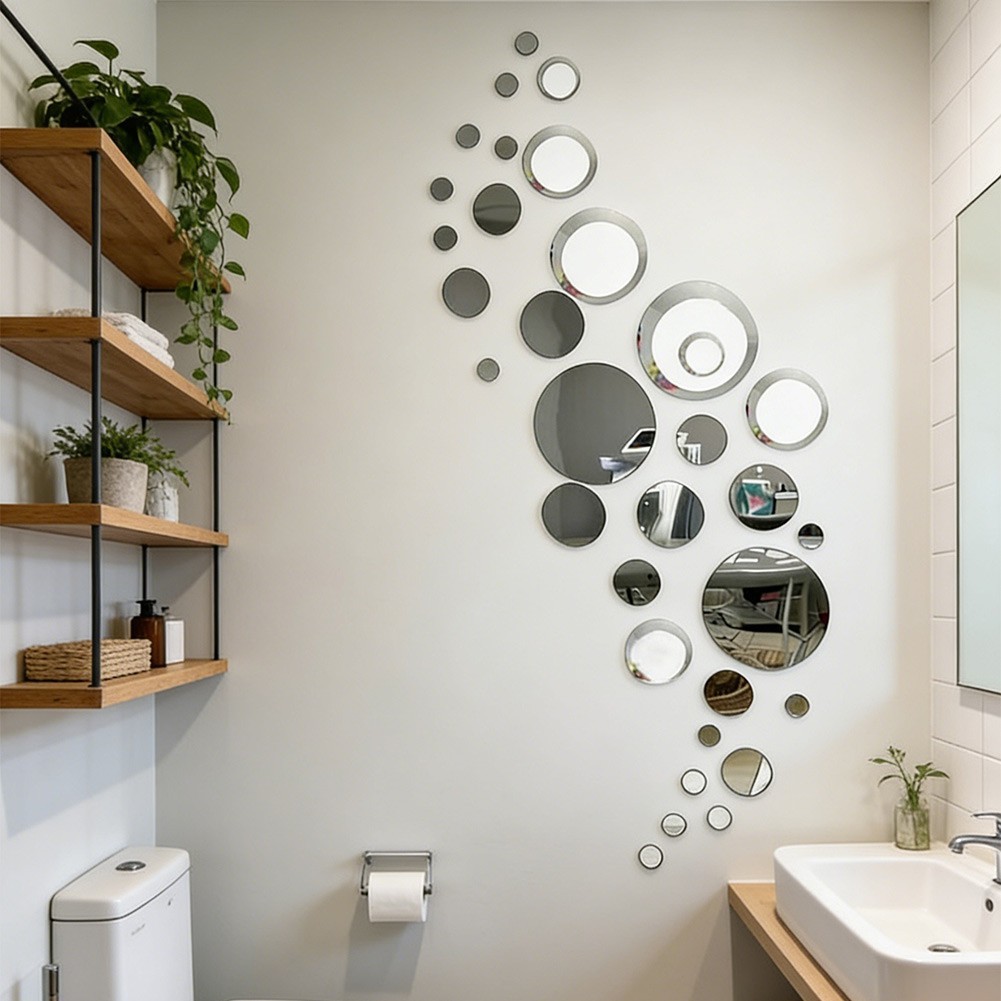 Self-Sticking Acrylic Mirror Wall Decor for Contemporary Room Enhancement