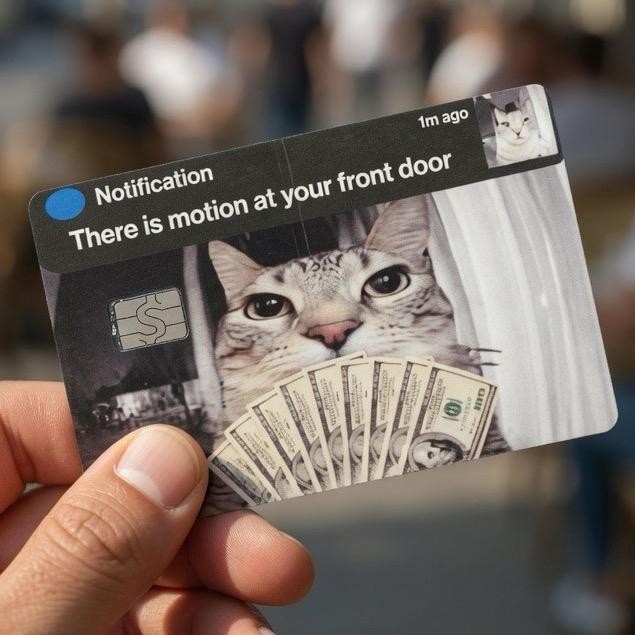 Motion Meme Credit Debit Card Skin Cover Sticker Chip Funny Decal – 2 Pack