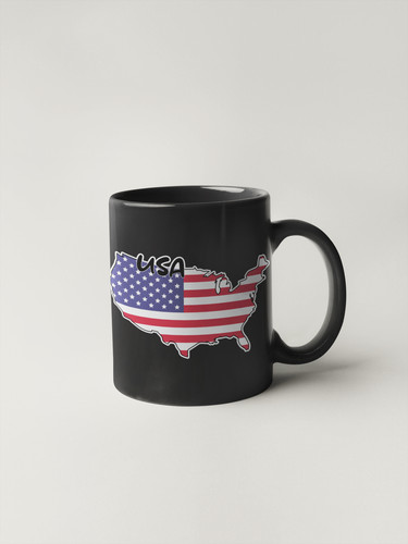 USA Map Flag Sticker Decal