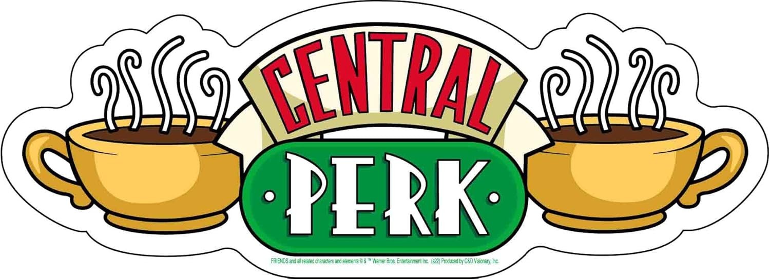 Stickers – C&D Visionary – Friends Central Perk Logo Sign 6.5"x2.3" NEW Decal