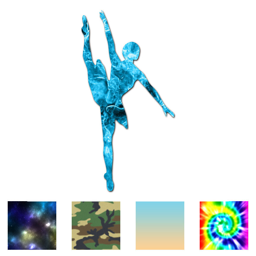 Ballet Dancer Dancing – Vinyl Decal Sticker – Multiple Patterns & Size – ebn2347