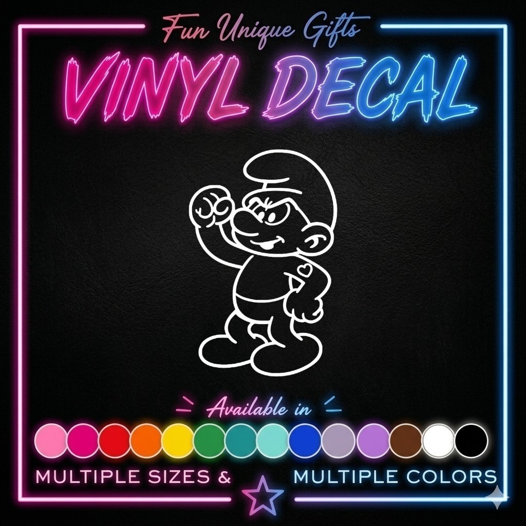 Smurf Vinyl Decal Sticker -Multiple Colors & Sizes- SHIPS FREE