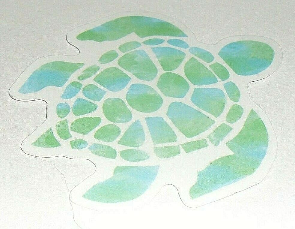 Sea Turtle Removable Sticker Blue/Green – 44B, New