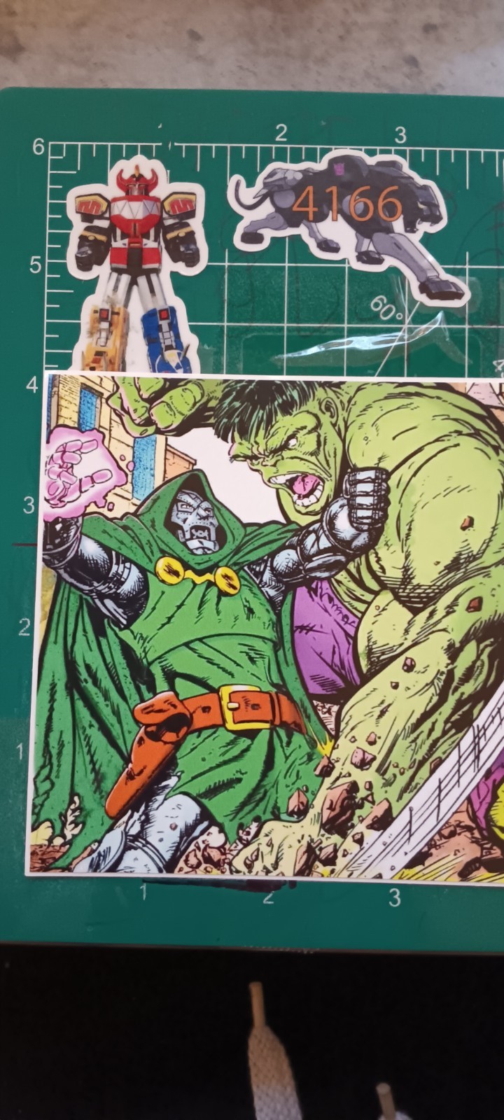 MARVELS X DR.DOOM V. HULK X VYNIL HIGH-GLOSS STICKER 4X4 INCH STICKER X MARVELS