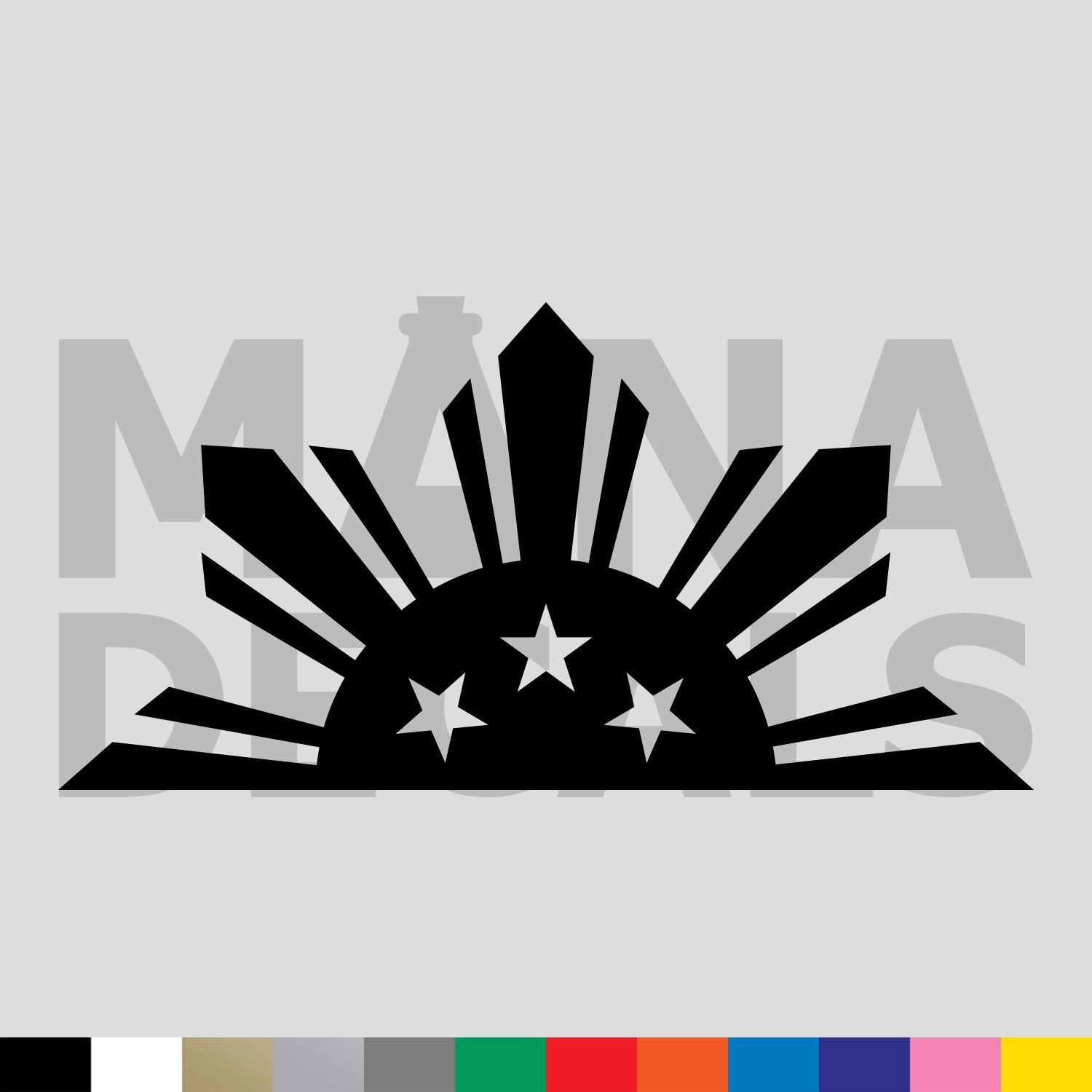 Philippines Half Sun and Stars Vinyl Die Cut Decal Sticker – Filipino Flag