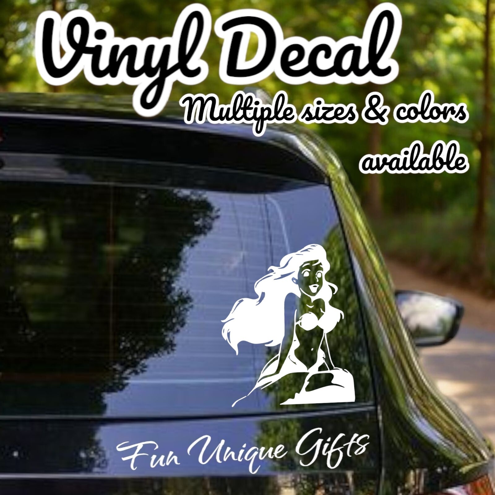 The Little Mermaid Vinyl Decal Sticker -Multiple Colors & Sizes- FREE SHIPPING