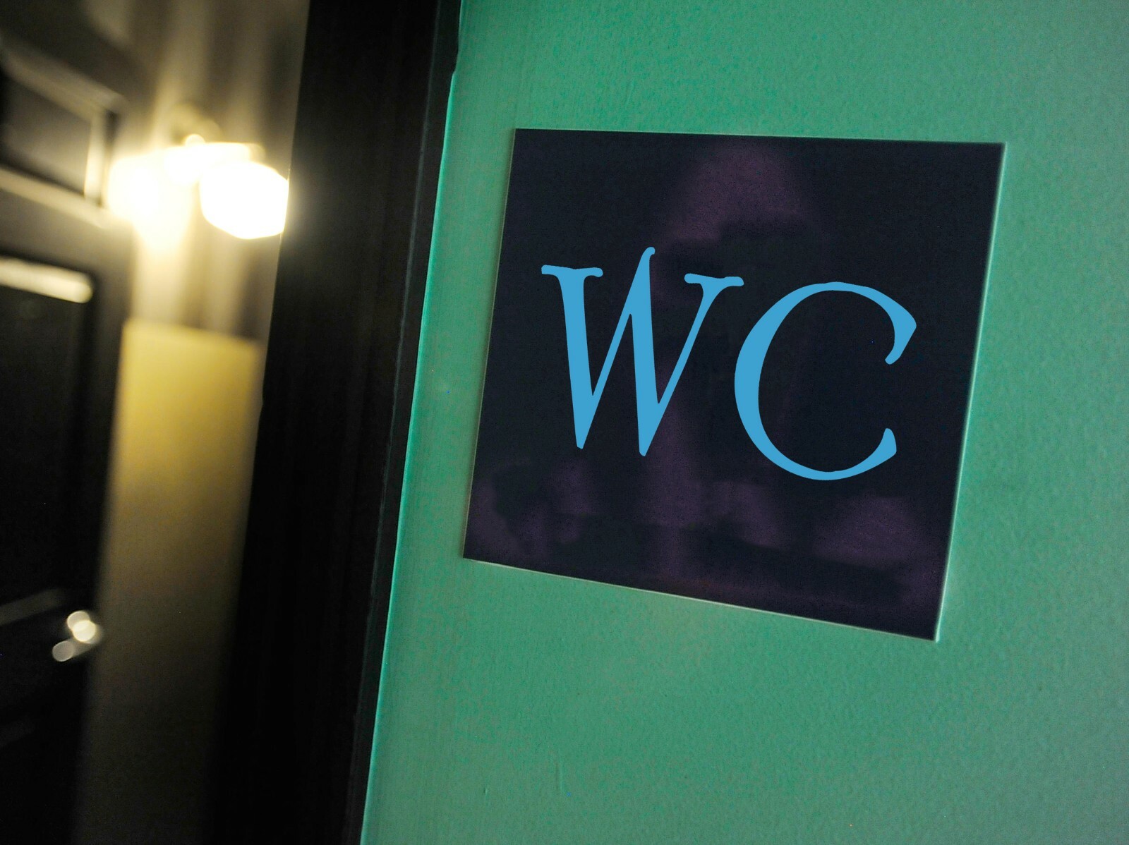 WC Vinyl Decal | Water Closet Bathroom Door Sign | Latrine Loo Die Cut Sticker