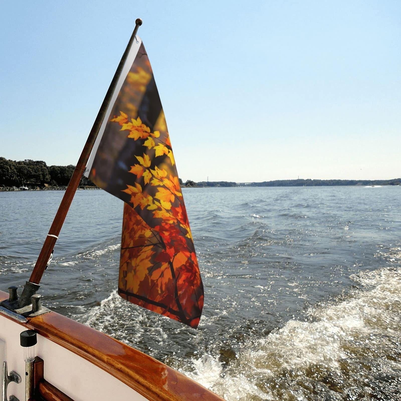 Autumn Maple Leaves Fall Double-sided Printed Flag 3×5 FT, Garden Yard House …