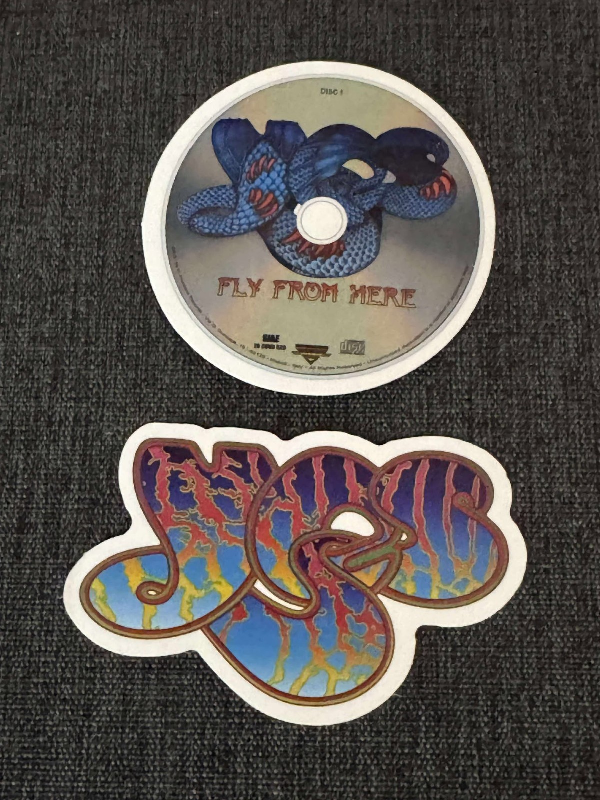 Lot (2) YES 1 7/8" to 3" Band Logo STICKERS FAST! FREE SHIP! Fly From Here