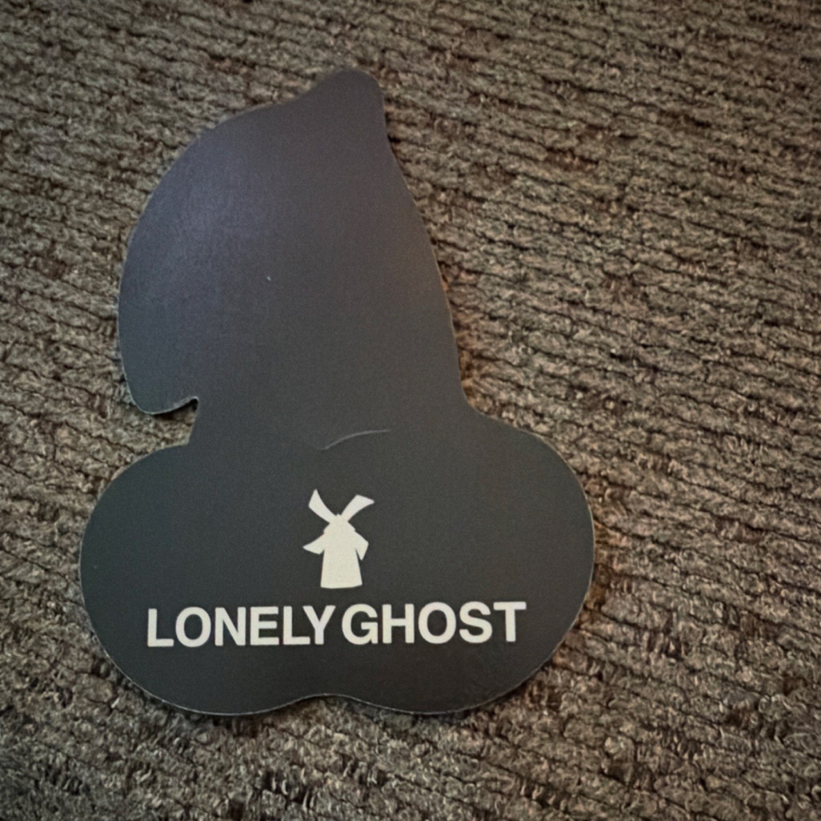 Lonely Ghost Vinyl Sticker Red Black White Cherry Shaped Removable Decorative