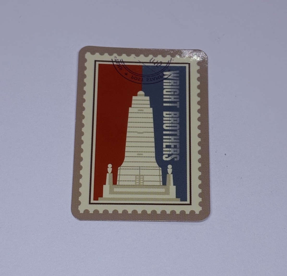 Wright Brothers Monument Postage Stamp Novelty Sticker Vinyl Decal Travel Tc9