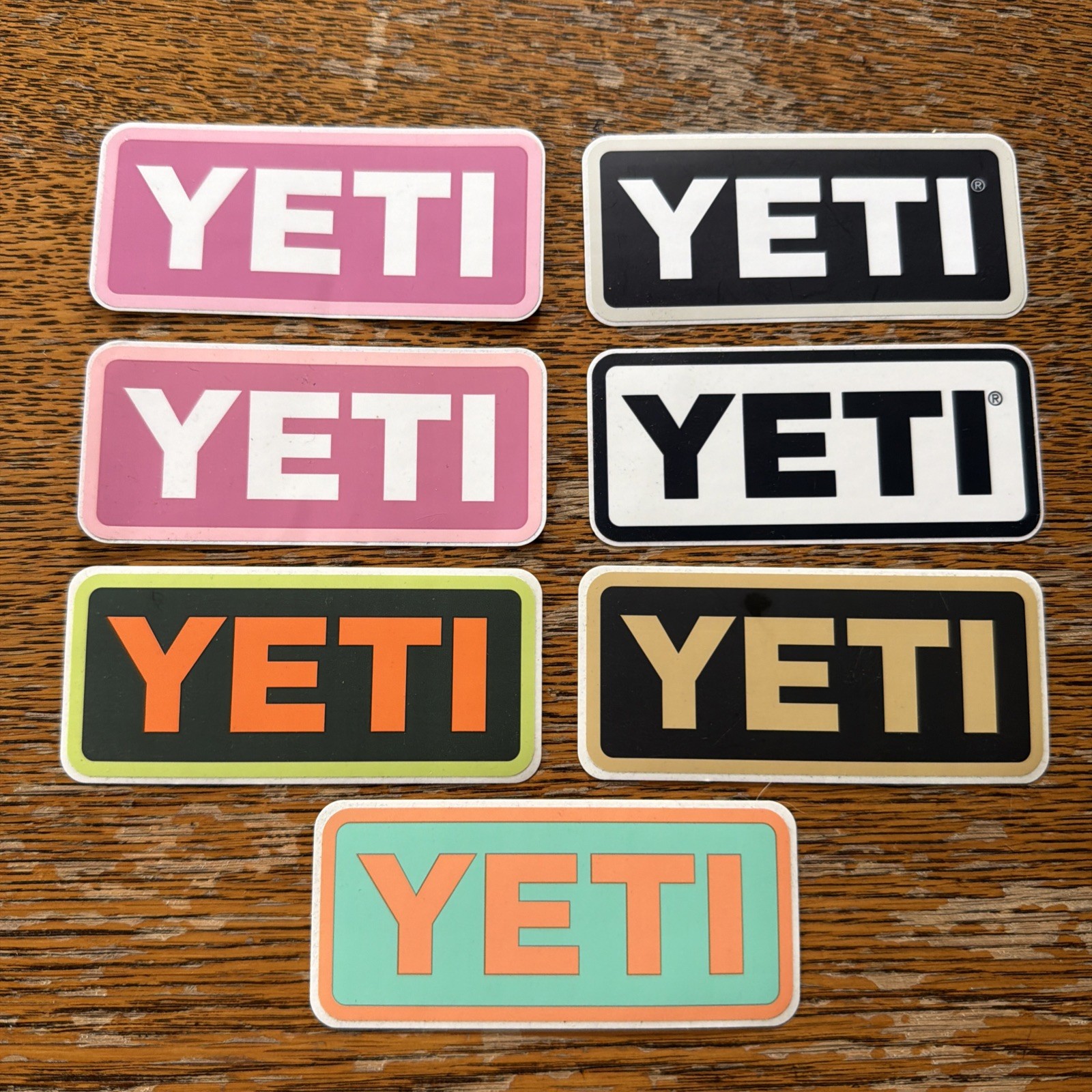 7 YETI Stickers – Logos For Mugs Cups Water Bottles Notebooks Etc