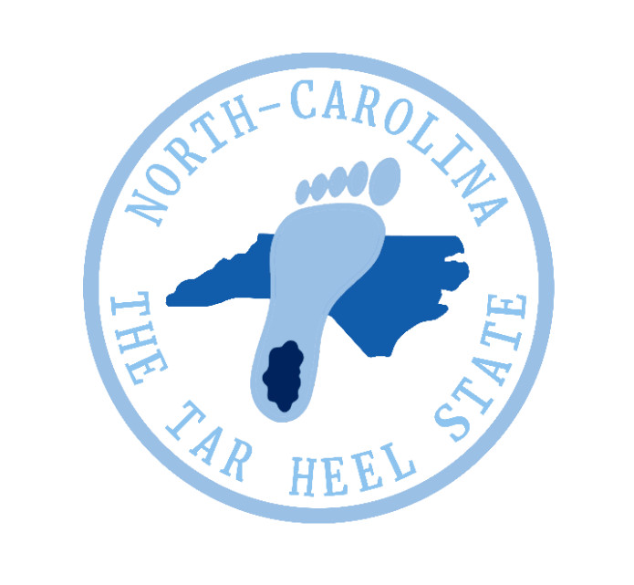 North Carolina – Tar Heel State Vinyl Decal 4" Car Windows Laptop Cups Tumblers