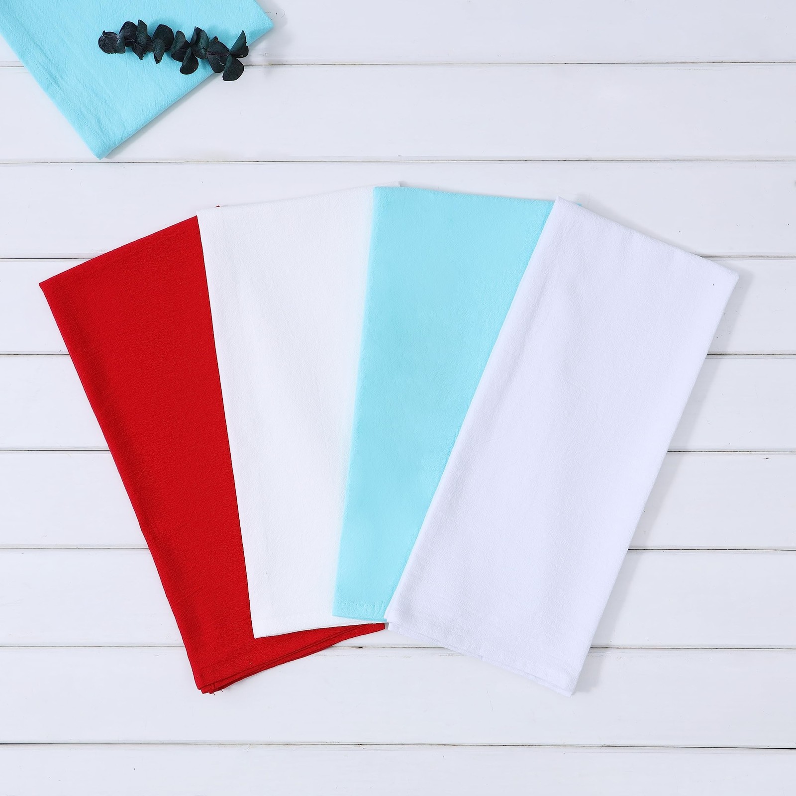 100% Cotton Flour Sack Dishcloths, Pack of 6, Highly Absorbent Kitchen Towels…