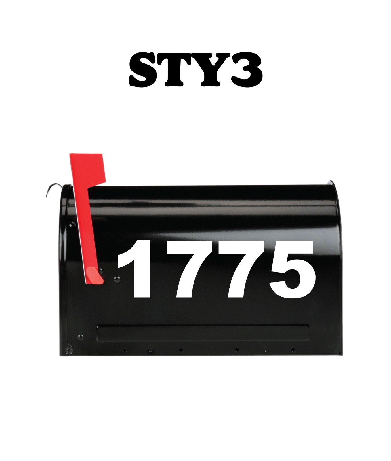 SET OF 2 Custom Mailbox Numbers Vinyl Decals Stickers Choose Size Color Style