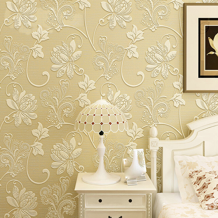 5M Wallpaper Self-adhesive Wall Sticker Decor Embossed Textured Floral Home Arts