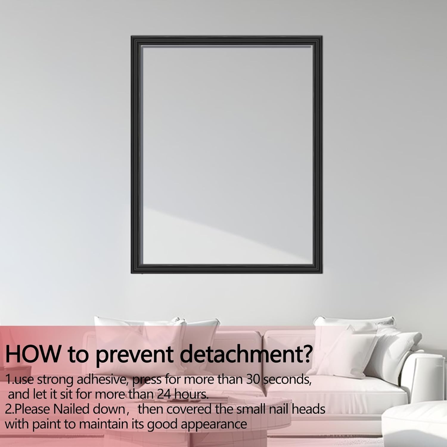 Elegant 20 Ft Black Wall Molding Trim – Perfect for Mirrors & Window Frames