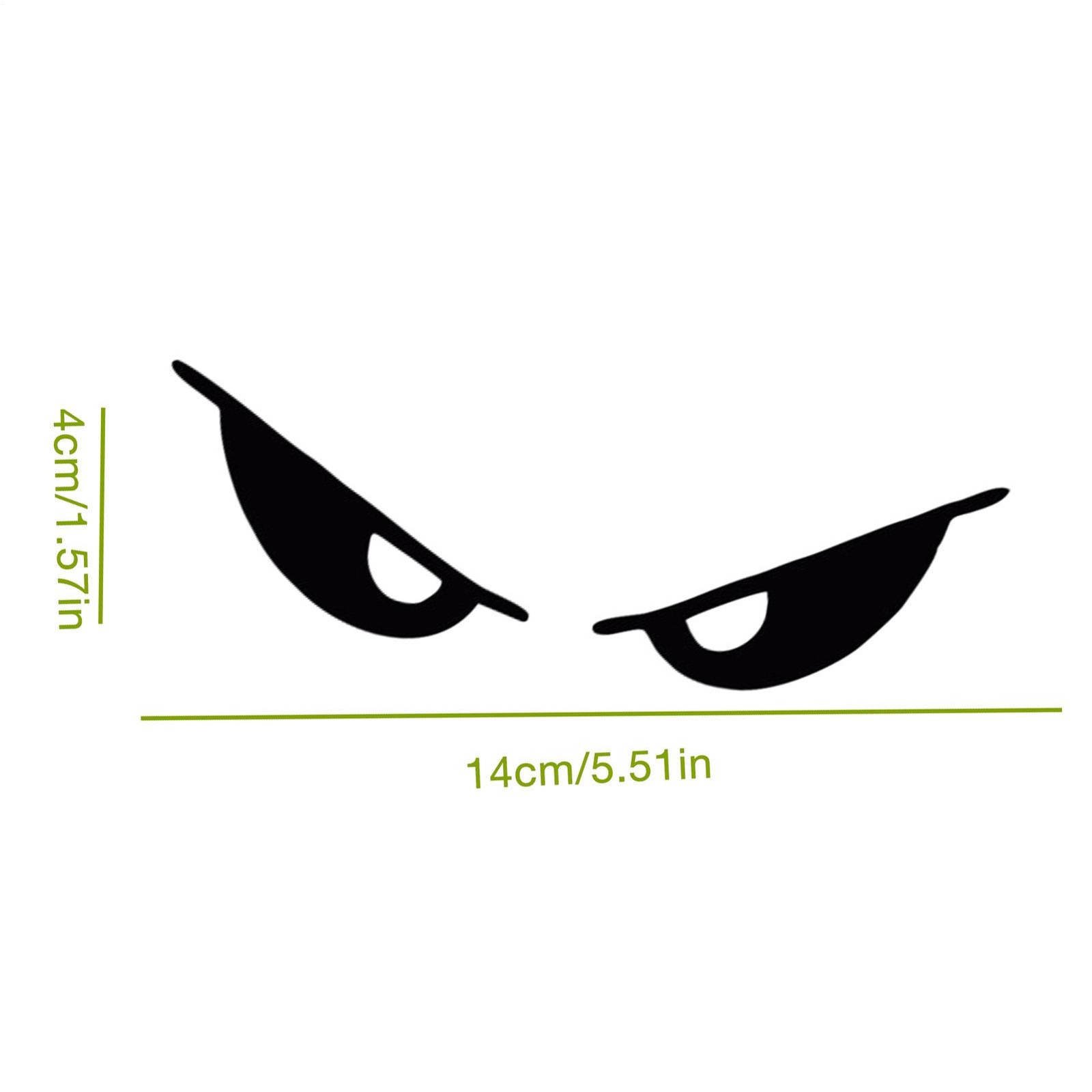 4x Reflective Car Stickers Motorcycle Evil Eyes Personalized Decorative Decals
