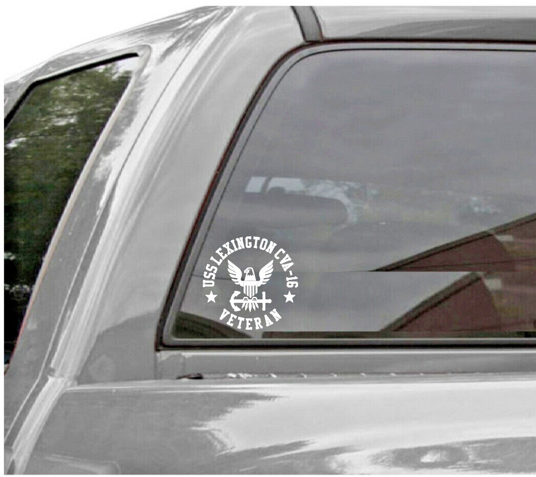 USS LEXINGTON CVA-16 Vinyl Window Decal U.S. NAVY Style