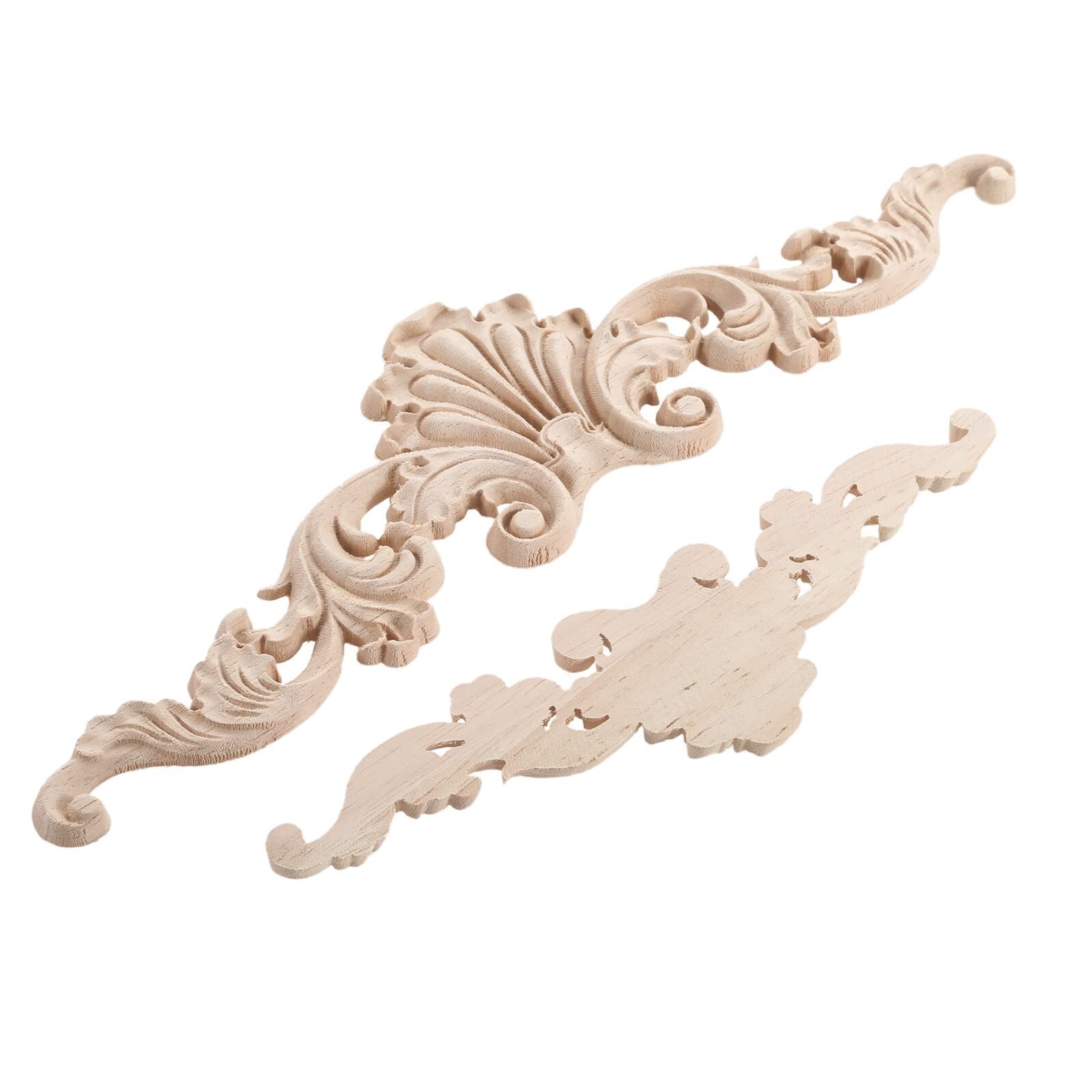 MUXSAM Wood Carved Onlays Appliques, Clear Carving Details Overlay Craft Deca…