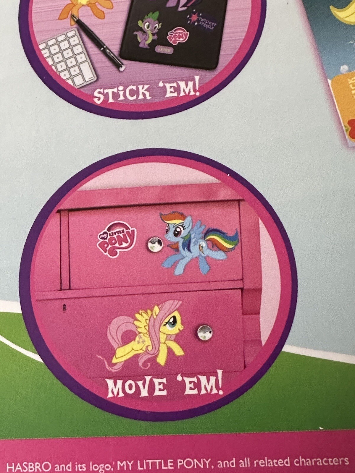 My Little Pony Friendship Is Magic Fathead Tradeables Vinyl Stickers Sealed NOS