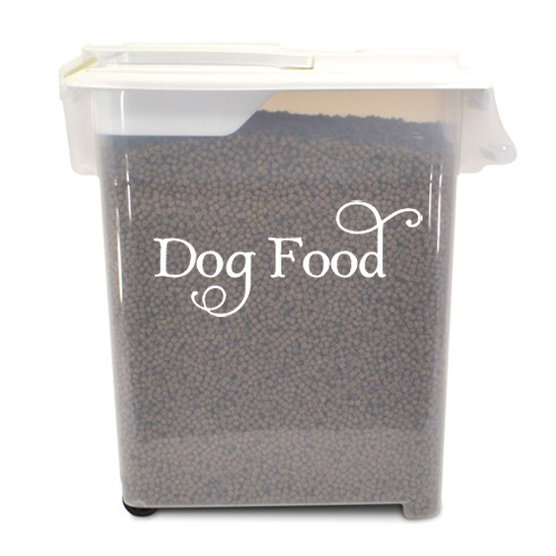 DOG FOOD Vinyl Sticker – Label Canine Puppy Mutt Treats – Die Cut Decal