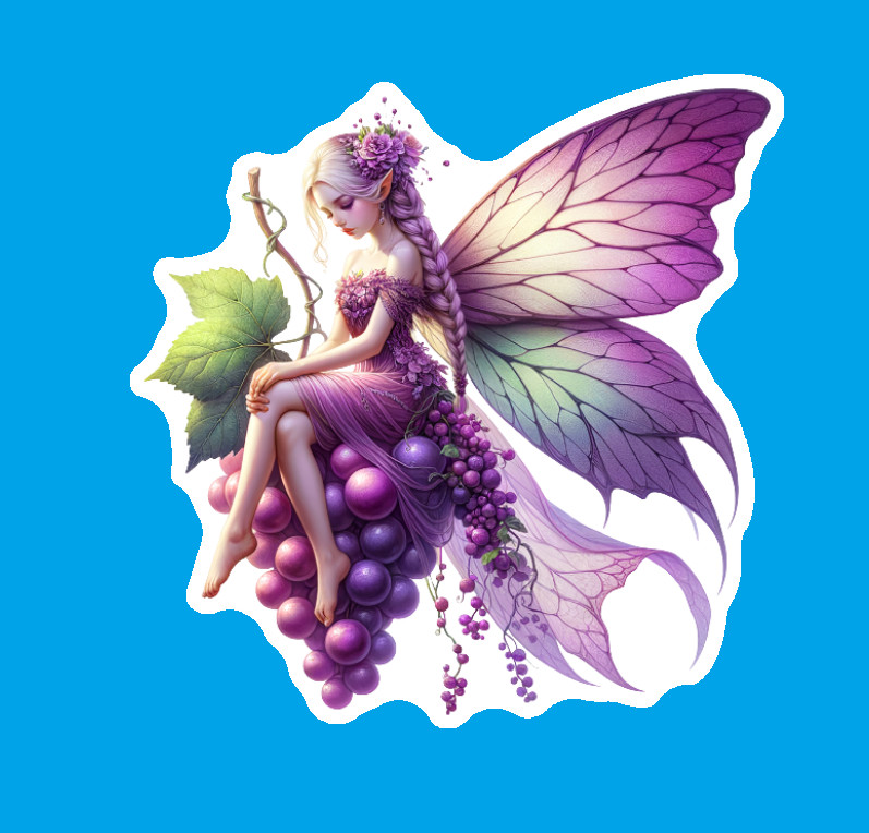 Durable Weatherproof Fall Fairy Vinyl Decal Handmade UV Coated Outdoor Indoor