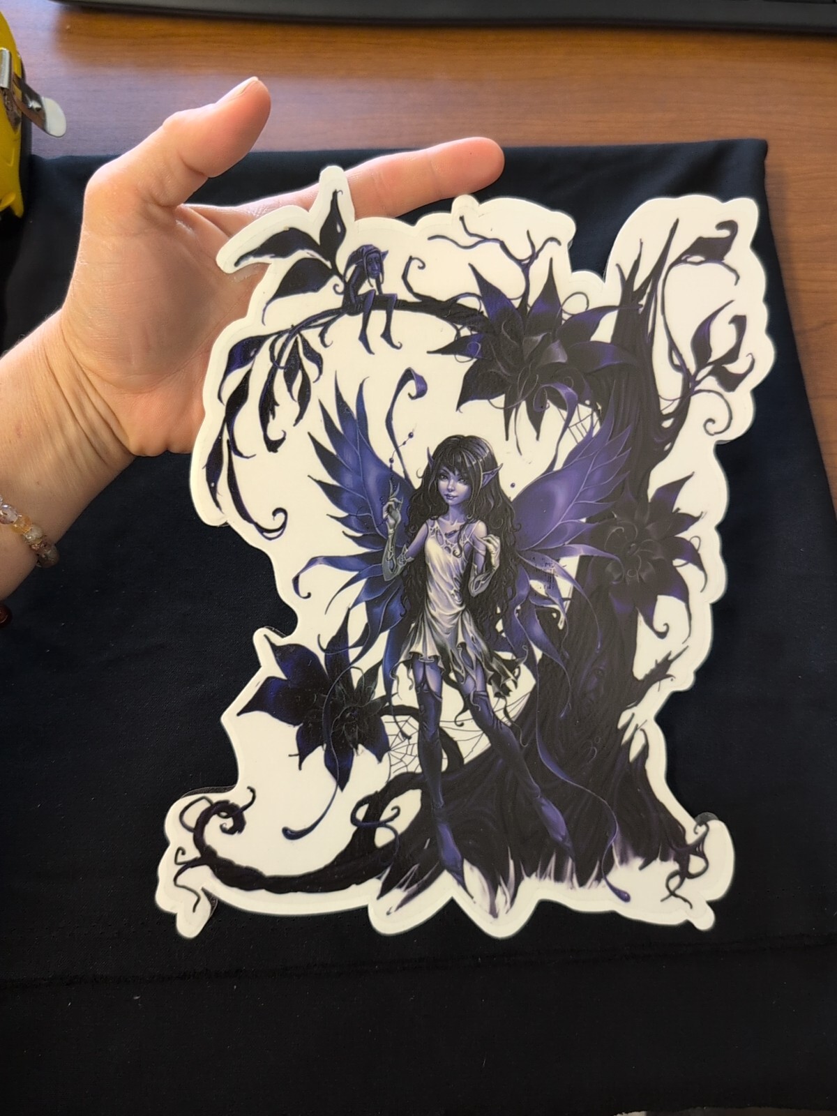 Purple Butterfly Fairy Extra Large Bumper Sticker Vinyl Decal 10”x 8”
