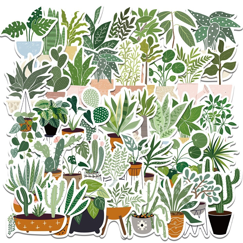200pcs Leaf Stickers Pack, Plants leaf flower Stickers, #029047223