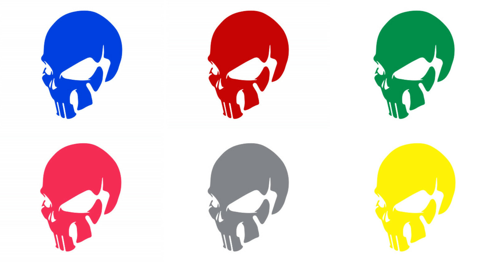 Vinyl Decal Truck Car Sticker Laptop – Horror Zombie Halloween Profile Skull