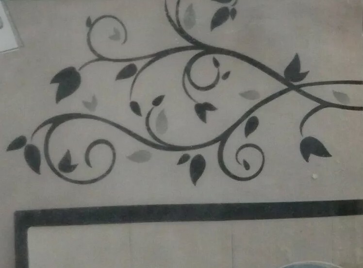 Room Mates Wall Decal Decoration in Vine & Leaves Design Black & Gray Accent