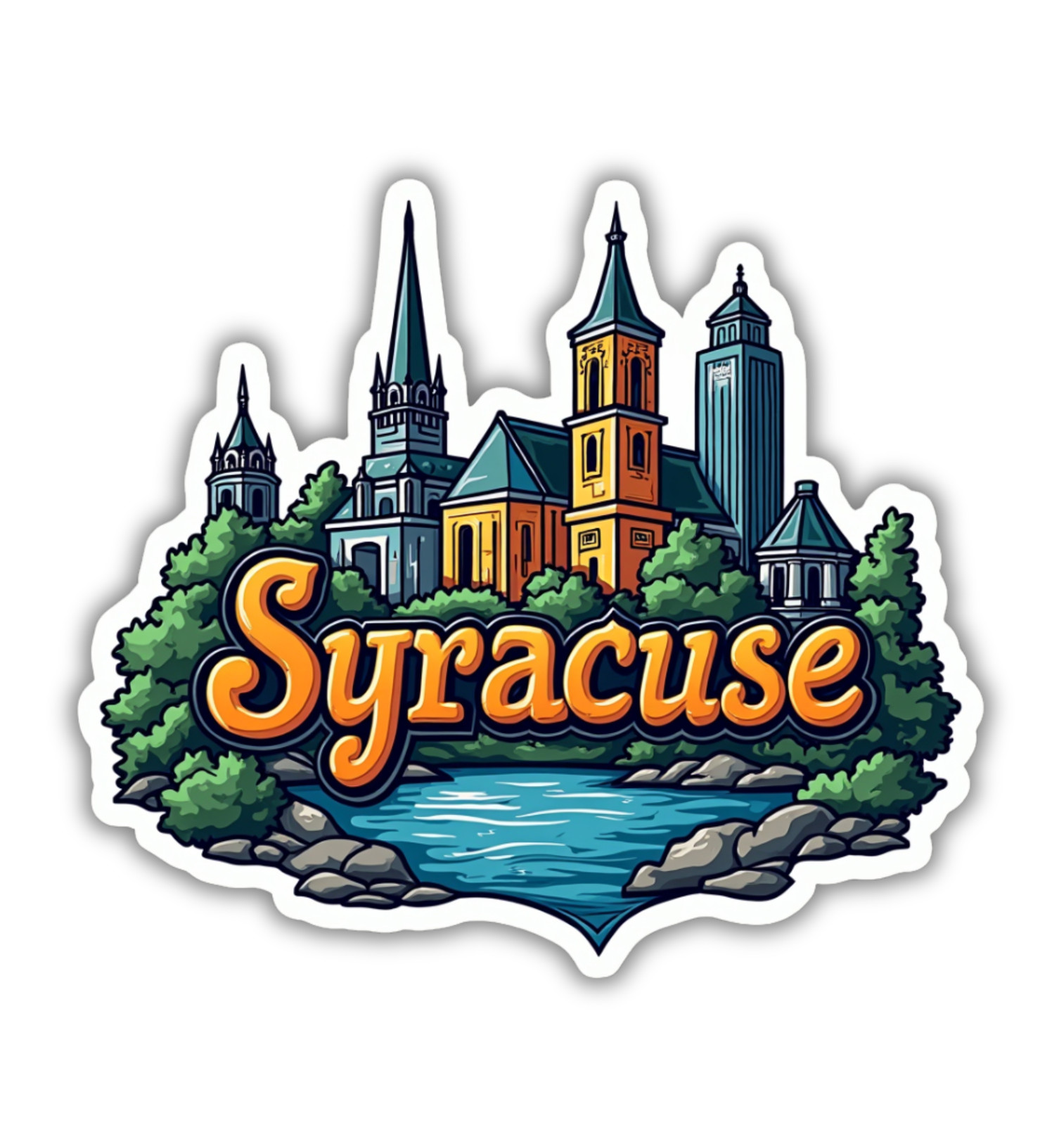 Syracuse New York Magnet or Sticker