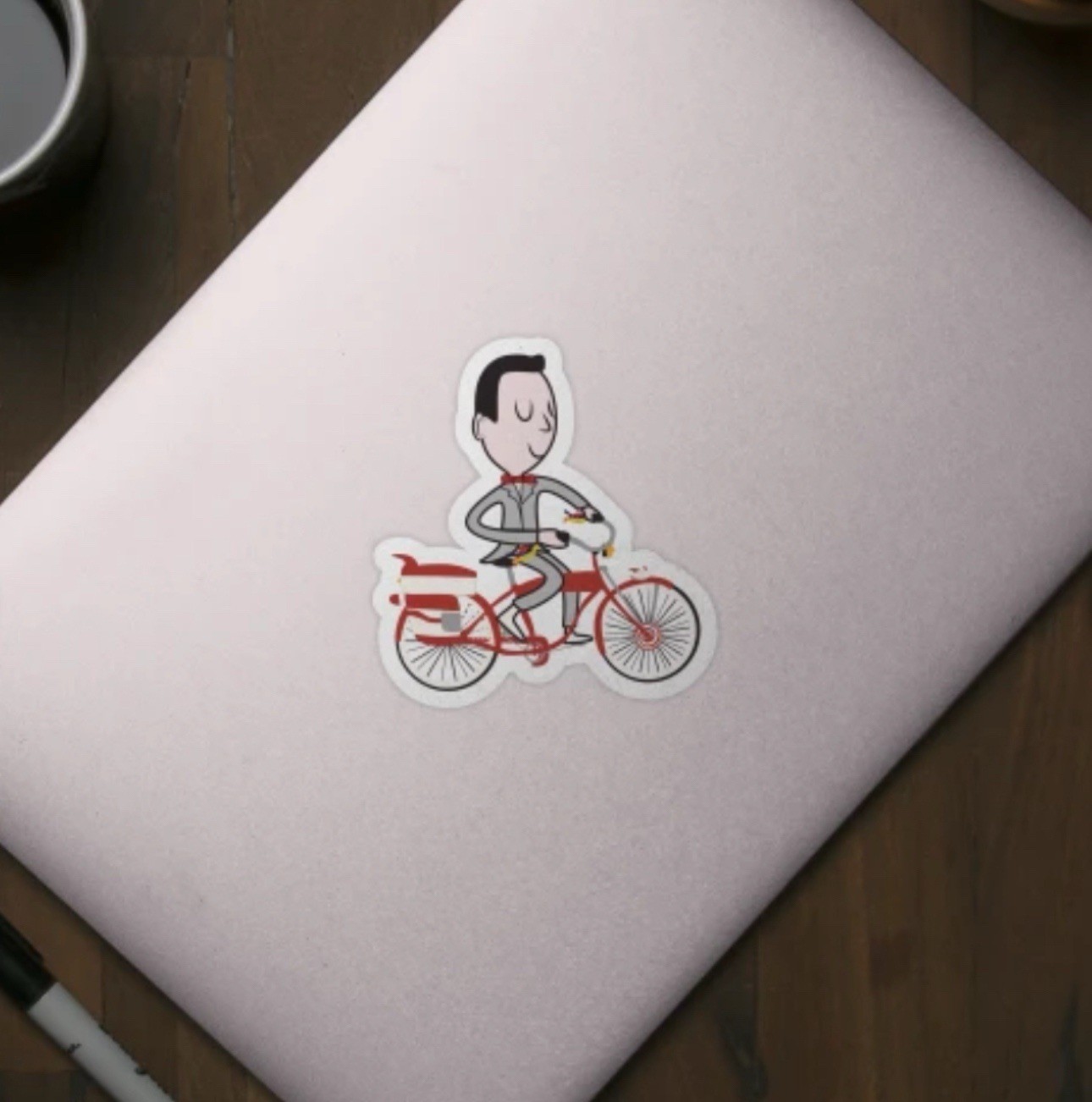 Pee-Wee Herman Retro Bicycle 3” Diecut Vinyl Sticker Decal Funny Big Adventure