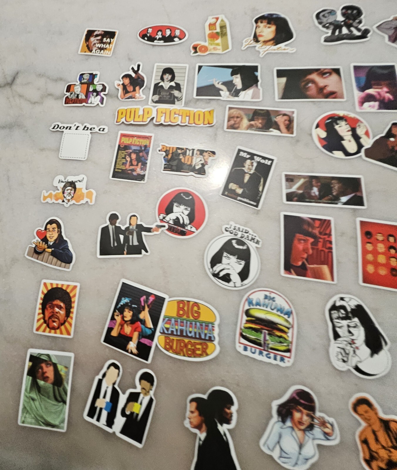 Lot Of 50 Collection Pulp Fiction 4" Tall Vinyl Decal Sticker BOGO