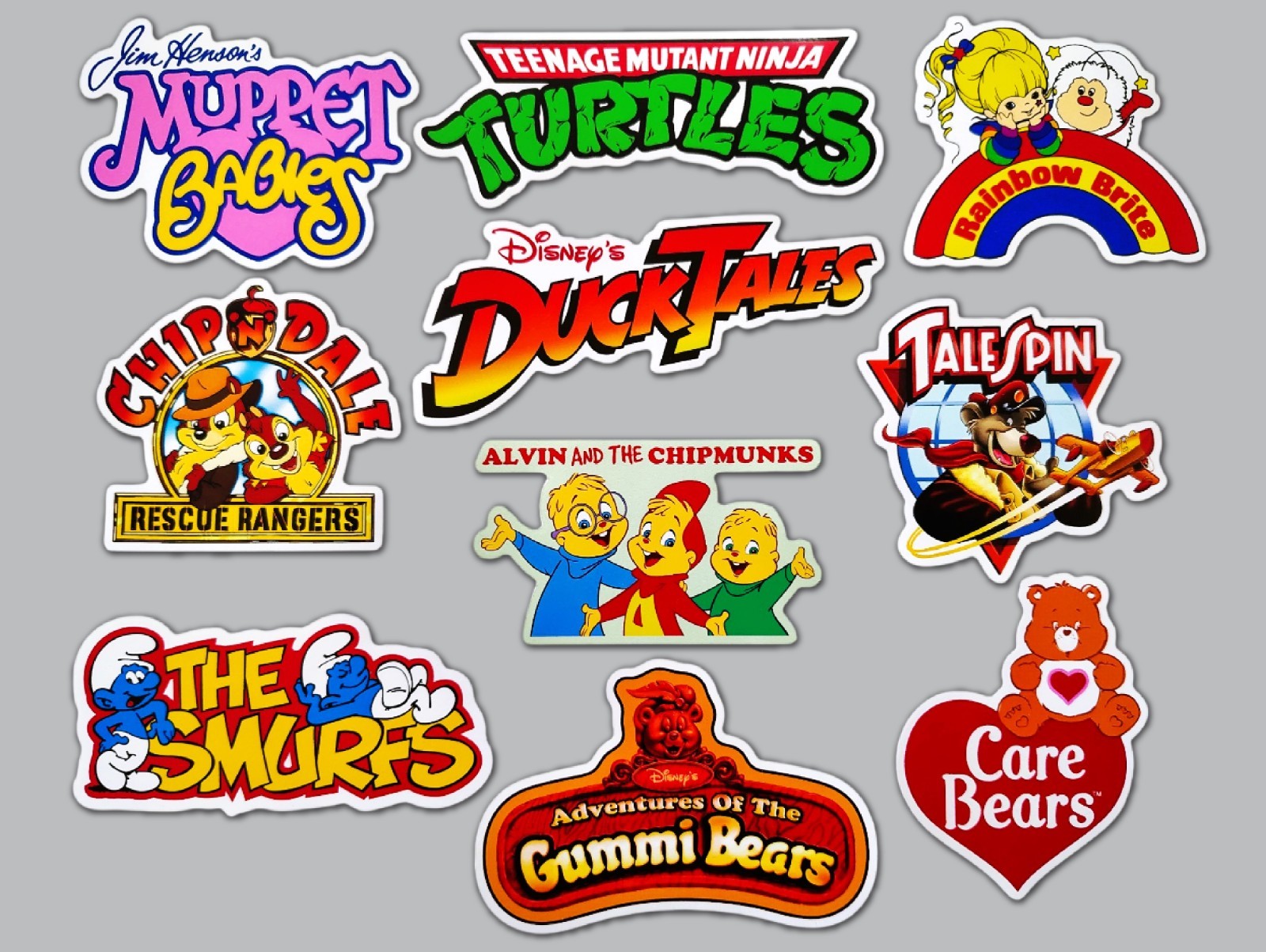 Classic Cartoons Vinyl Sticker Pack (Qty 10) SET 2 retro animation 80s kids toys