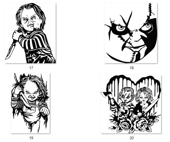 Horror Theme Decals 5"
