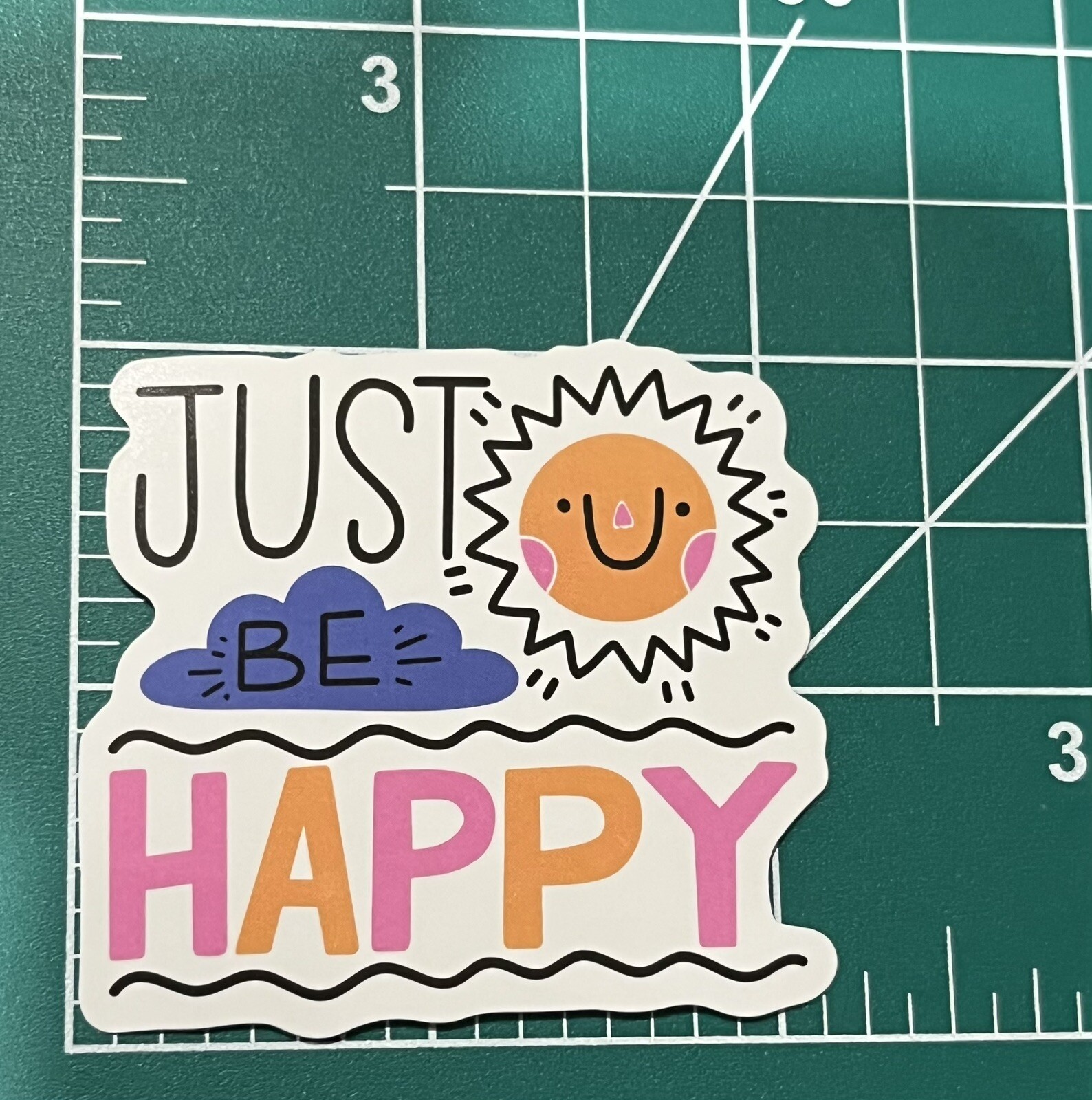 Just Happy – Vinyl Decal Sticker Bomb Laptop Notebook Cool Rad Graffiti Skater