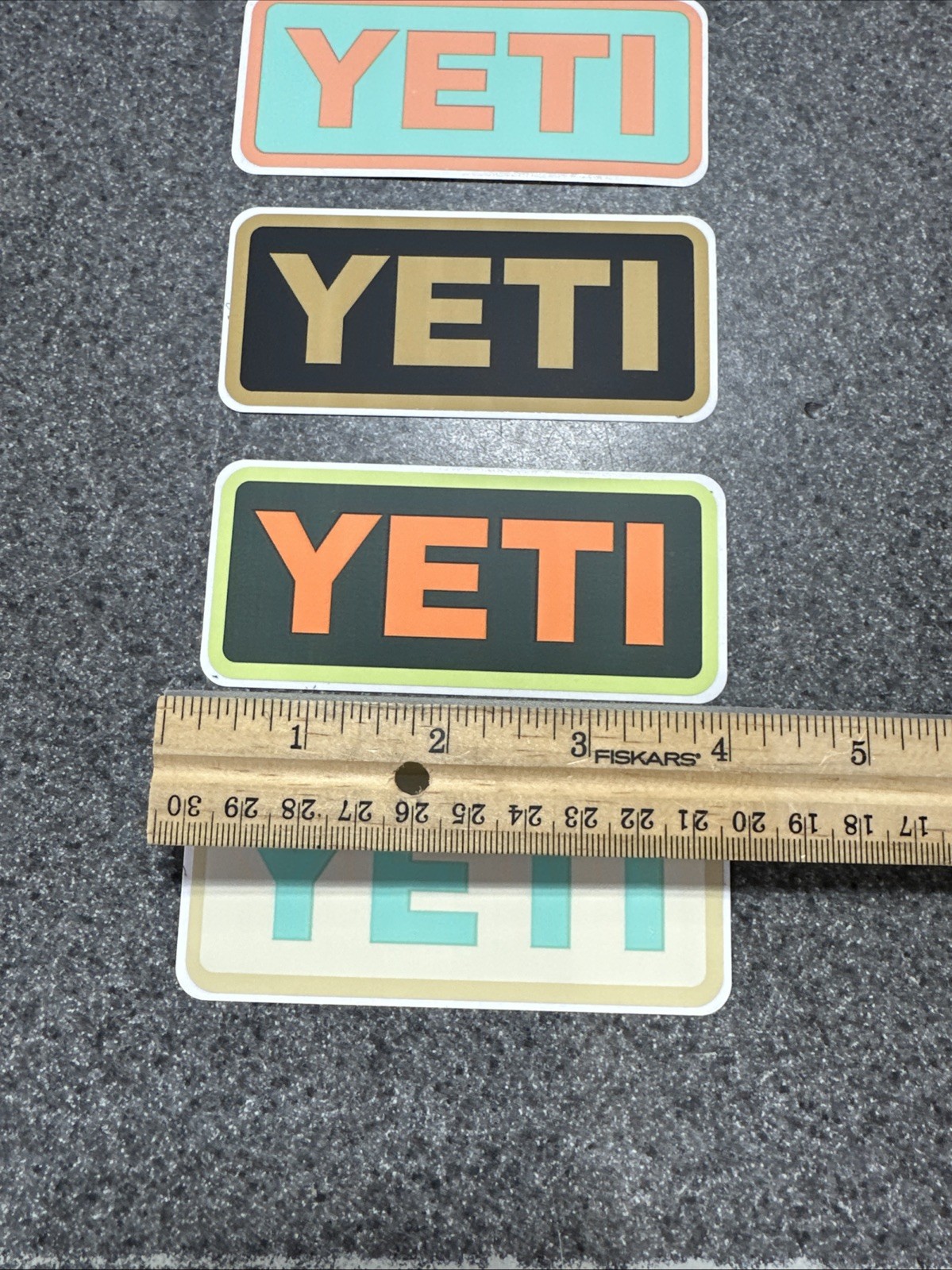 YETI 5 x LOT Authentic Vinyl Stickers Decals for Car Cooler Rambler Tumbler NEW