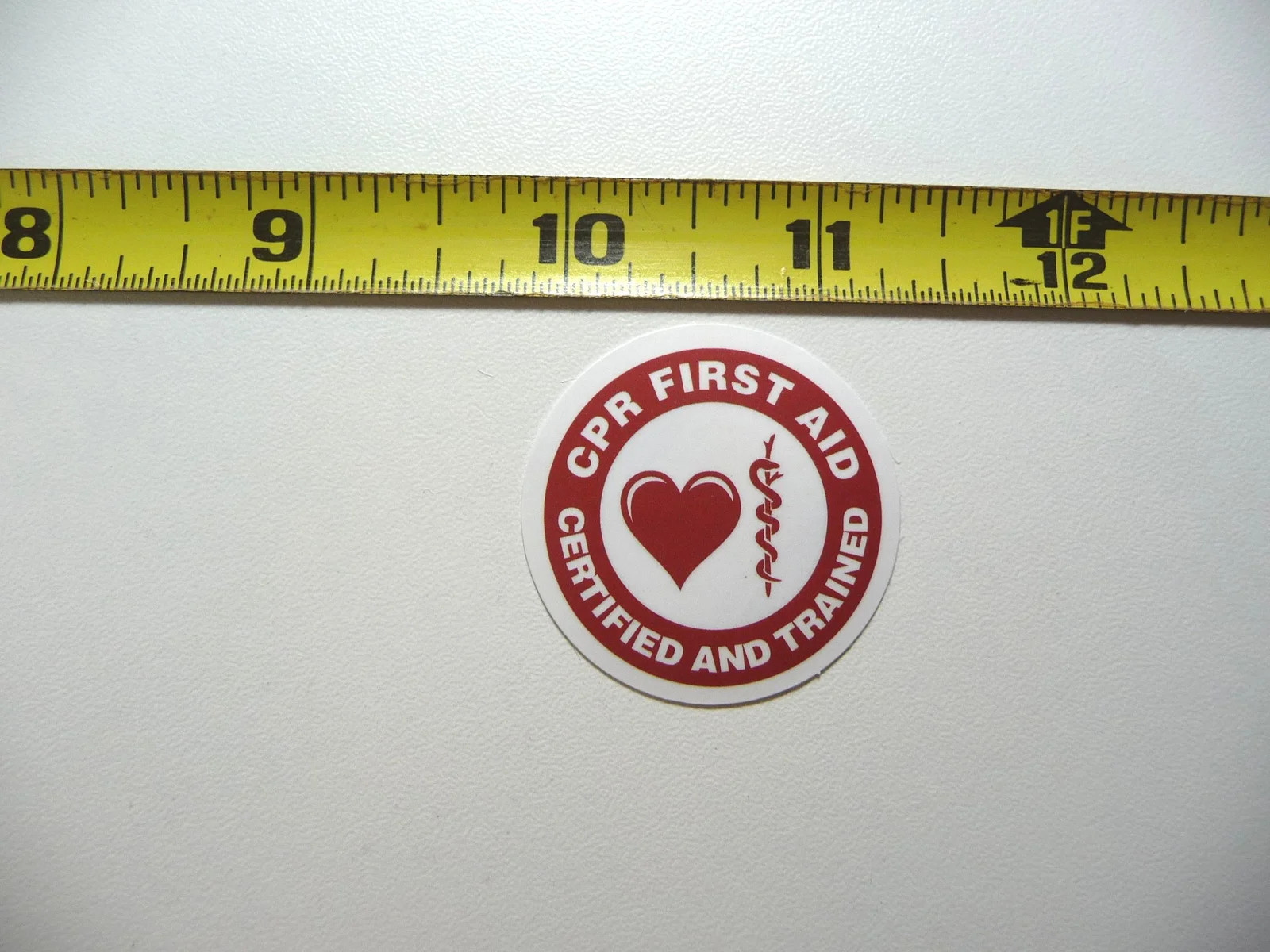 CPR FIRST AID CERTIFIED AND TRAINED SMALL STICKER DECAL JOB OCCUPATION