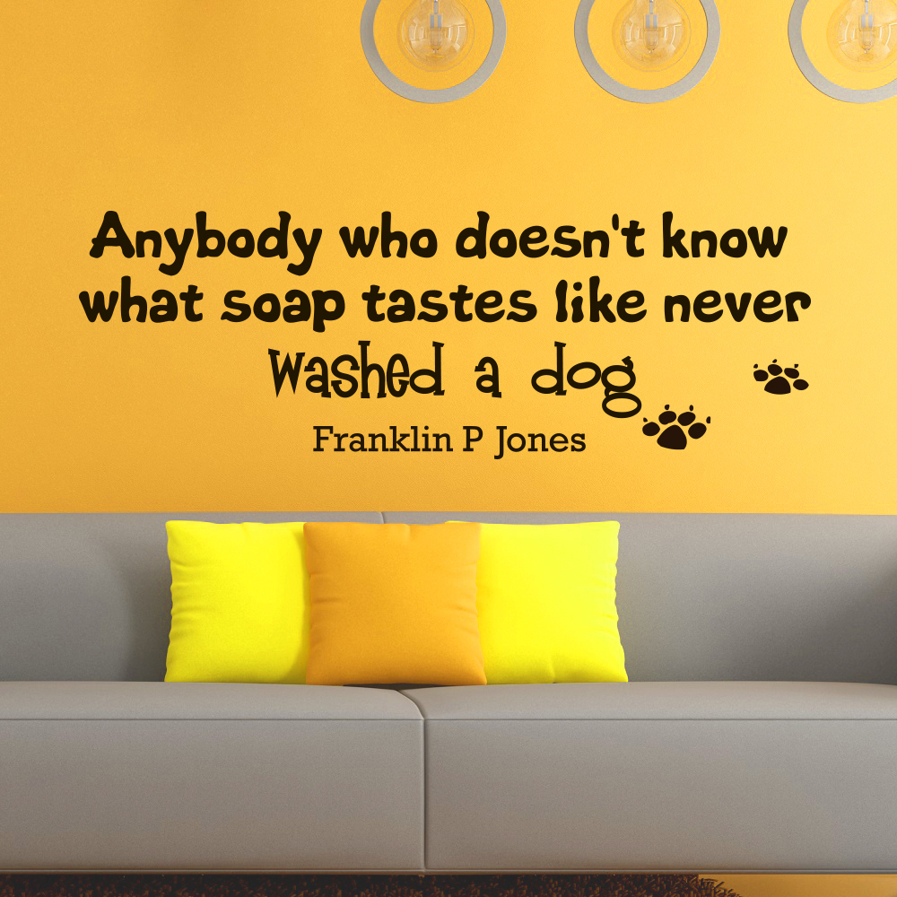 Wall Vinyl Decals Quote About Dogs Decal Pet Shop Grooming Salon Home Decor Z613