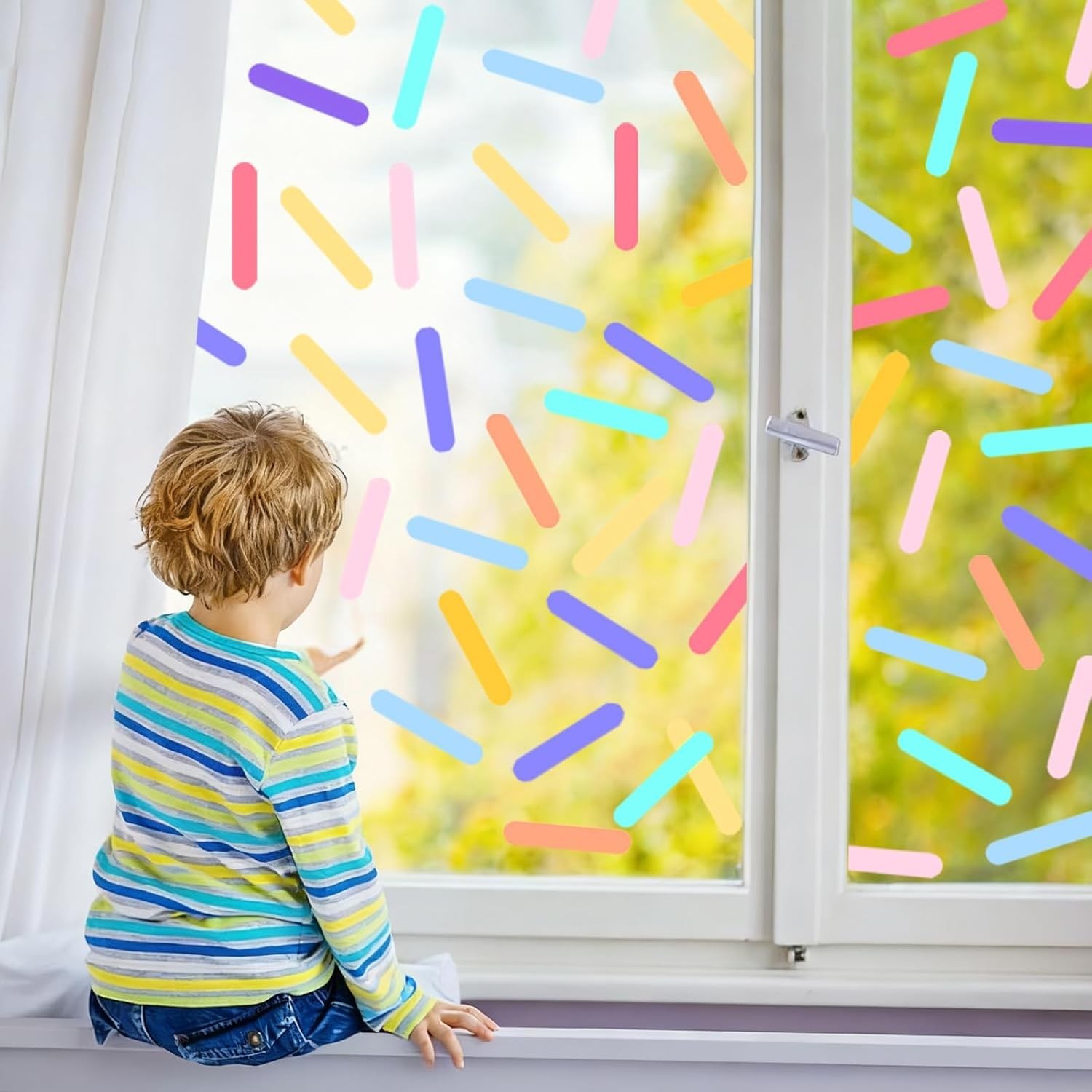 300 Pcs Confetti Wall Decals – Peel and Stick Sprinkle Vinyl Stickers for Kid…