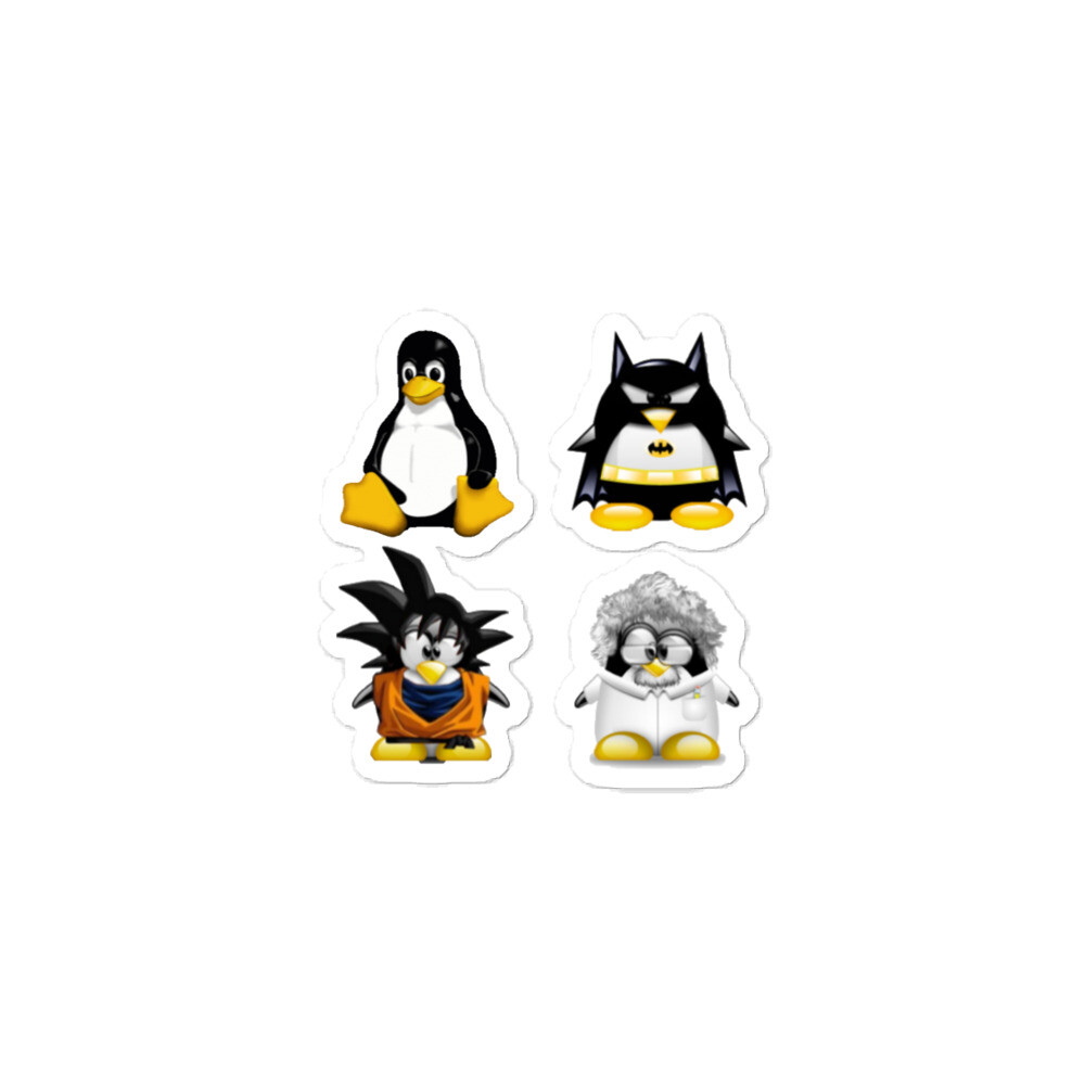 Linux Tux Penguin Sticker Pack, Linux Stickers, Penguin Stickers