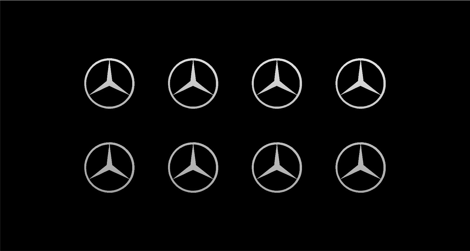 Mercedes Logo Vinyl Decals Phone Dashboard Mirror Laptop Small Stickers