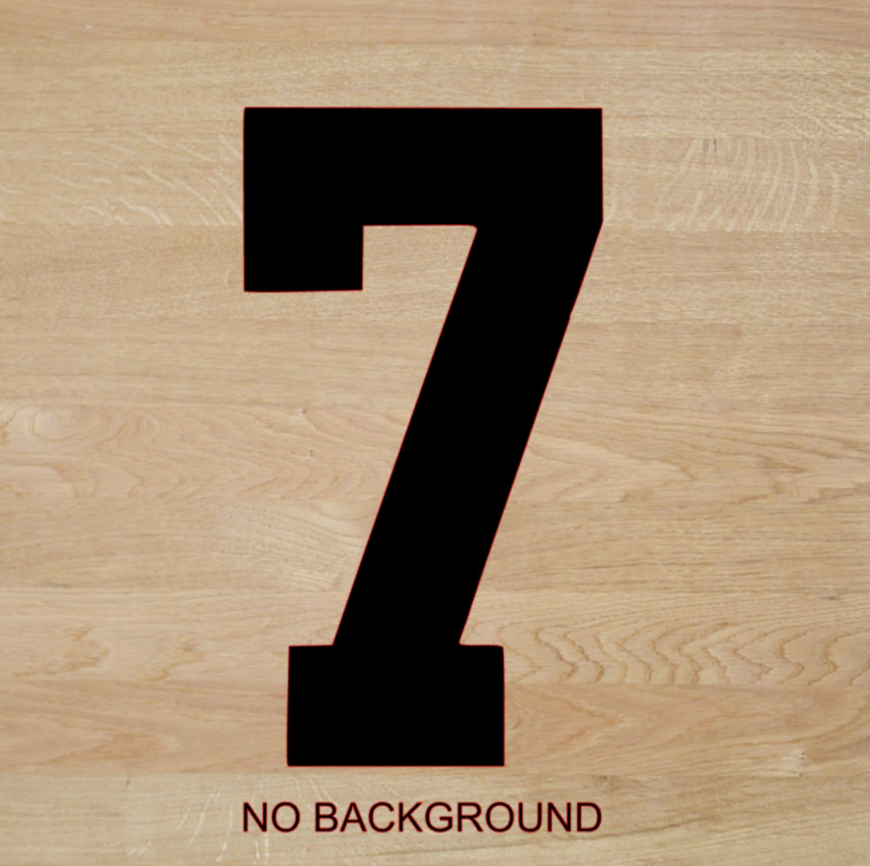 Number Seven 7 Decal PICK SIZE COLOR Vinyl Sticker Jersey Athlete Varsity Sport