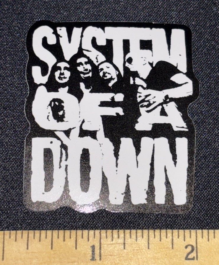 System Of A Down Band Decal Sticker Black And White Fast Free US Shipping 🇺🇸