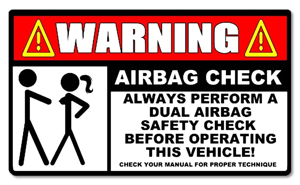 Car Warning Funny Vinyl Die Cut Sticker