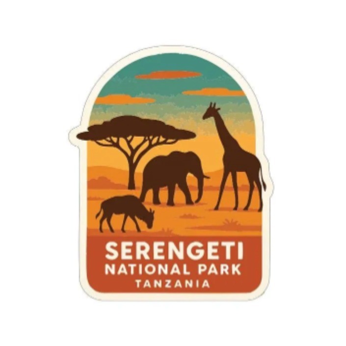 Serengeti National Park Tanzania Iron On Heat Transfer Vinyl HTV Symbolic