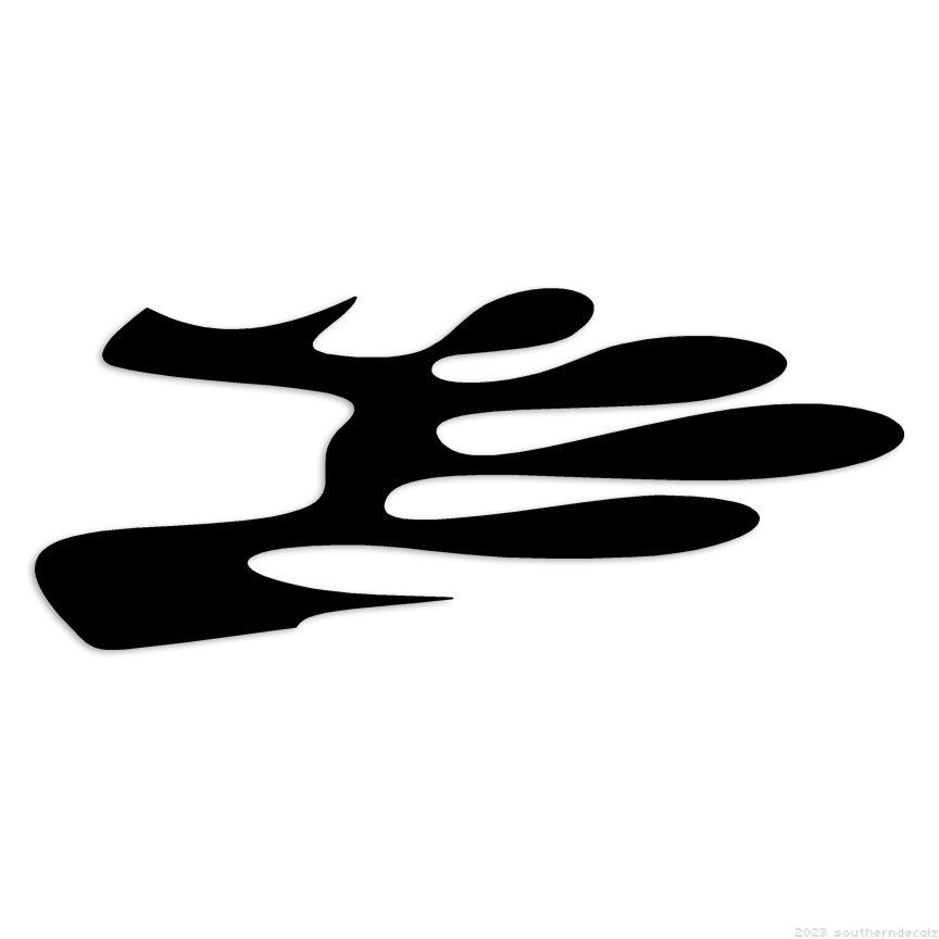 Pinstripe Splash Blob – Decal Sticker – Multiple Colors & Sizes – ebn7363