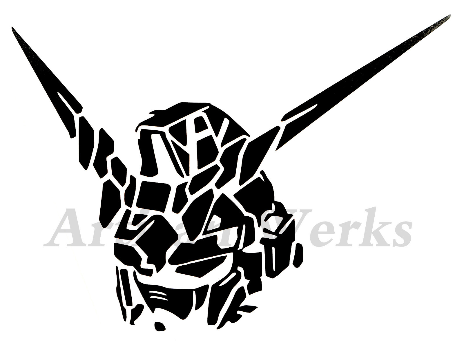 UNICORN GUNDAM RX0 Head Vinyl Decal Sticker robot manga anime wall window car